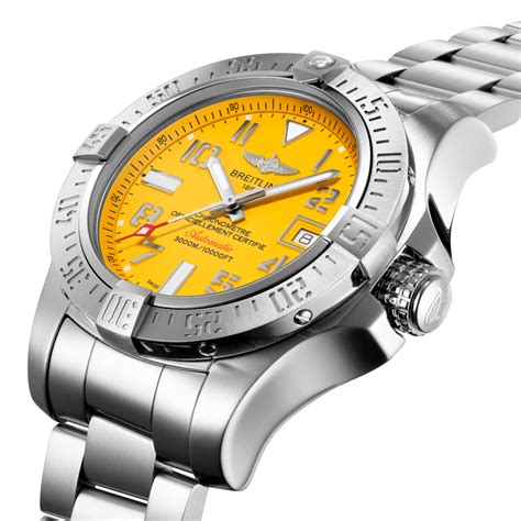 breitling watches yellow face|breitling avenger ii seawolf yellow.